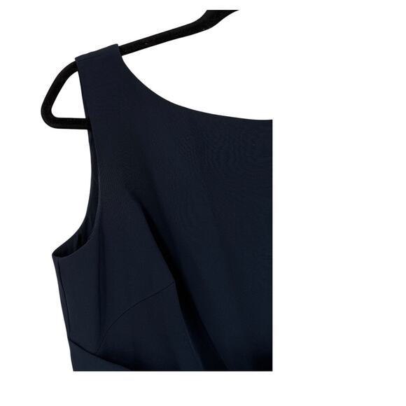 Eliza J cascading Ruffle Front Gown dress navy blue size 6 - Picture 4 of 7